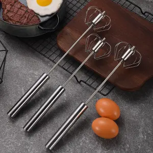 Semi-Automatic Stainless Steel Hand Push Whisk (Large)