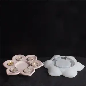 Mandala Floral candle holder silicone mould