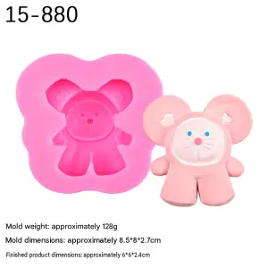 Cute mousse Teddy silicone mould