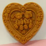 Couple teddy bear Heart theme silicone mould