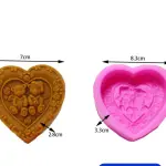 Couple teddy bear Heart theme silicone mould