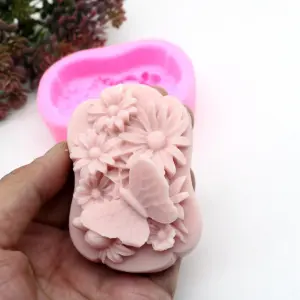 Butterfly and flower Theme silicone mould