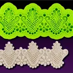 Scroll lace Border Silicone mould