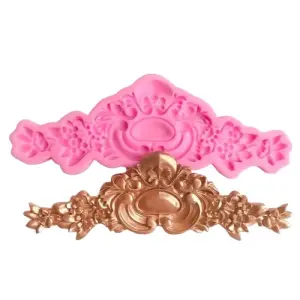 Crown boarder decorative silicone mould style 6