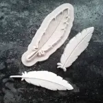 2 pcs feather Press silicone mould