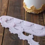 2 pcs Floral drape Lace Press silicone mould