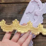 2 pcs Floral drape Lace Press silicone mould