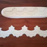 2 pcs Floral drape Lace Press silicone mould