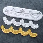 2 pcs Floral drape Lace Press silicone mould