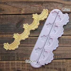 2 pcs Floral drape Lace Press silicone mould