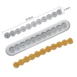 Bubble Scalloped Border Lace Fondant Marzipan silicone Mould