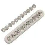 Bubble Scalloped Border Lace Fondant Marzipan silicone Mould