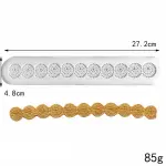 Bubble Scalloped Border Lace Fondant Marzipan silicone Mould