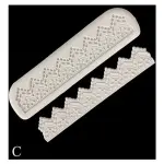Vintage Scalloped Border Lace Fondant Marzipan silicone Mould