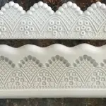 2 pcs Vintage Scalloped Border Lace Fondant Marzipan silicone Mould style 2