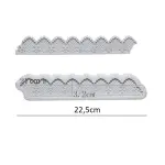 2 pcs Vintage Scalloped Border Lace Fondant Marzipan silicone Mould style 2
