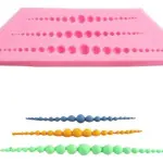 3 Cavity Bead Pearl Silicone Fondant silicone mould