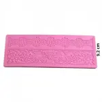 2 line floral Lace Pattern Silicone mould style 5
