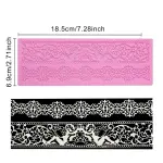 2 line floral Lace Pattern Silicone mould style 5