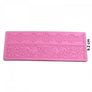 2 line floral Lace Pattern Silicone mould style 5