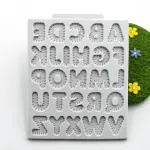 Alphabet stitch theme silicone mould