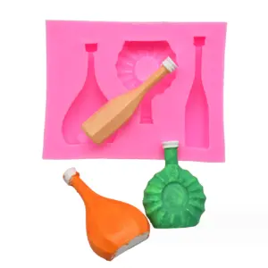 Mini wine bottle silicone mould