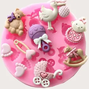 Baby shower theme silicone Fondant mould