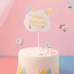 Cute happy birthday colorful Paper Cake Topper