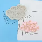 Cloud shape happy birthday DIY silicone fondant mould