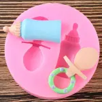 3D Fondant Cake Silicone Mould Candy Baby Bottle Silicone Fondant Mould Cake Decorating Baking Mold