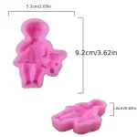 3D Baby Girl holding toy silicone mould