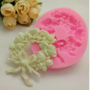 Flower garland wreath christms mould