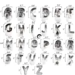 Stainless Steel Alphabet Cookie And Fondant Cutter