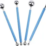 4 PCS Pottery Tools,Fondant Cake Decorating Ball Model,Clay Sculpting Tool Set,Polymer Clay Ball Stylus Dotting Tools