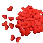 100/200pcs Romantic Sponge Satin Fabric Heart Petals Wedding Confetti Bed Table Heart Petals Wedding Valentine Decoration