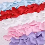 100/200pcs Romantic Sponge Satin Fabric Heart Petals Wedding Confetti Bed Table Heart Petals Wedding Valentine Decoration