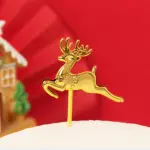 3 pcs Reindeer Christmas theme cupcake topper