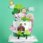 7 pcs cute Animal cake/cupcake topper theme cake decoration