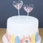 2pcs Heart Cake Topper
