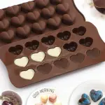 1pc 15 Cavities 3D Heart Love Shaped Silicone Mould (Copy)