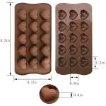 1pc 15 Cavities 3D Heart Chocolate Mould Silicone Mould