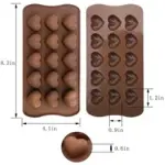 1pc 15 Cavities 3D Heart Love Shaped Silicone Mould (Copy)