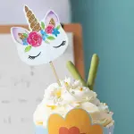 24 pcs Unicorn Pattern for Cake and cupcake Topper Decoration