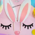 Rabbit theme set Cake Topper