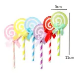 6pcs/set Plastic Cake Top Decoration,Lollipop Design Cake Topper