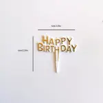 20 pcs golden and white happy birthday cake topper