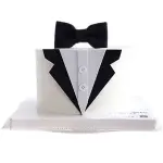Black and white Suit Design for father,brother Cake Top Decoration