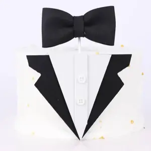 Black and white Suit Design for father,brother Cake Top Decoration