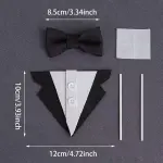 Black and white Suit Design for father,brother Cake Top Decoration