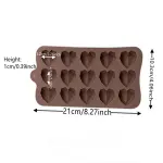 1pc 15 Grid Diamond Heart Shaped Silicone Chocolate Mold,Creative Romantic Diy Cake Decorating Tool For Kitchen,Ice Cube,Biscuit,Pastry Handmade Baking Mold